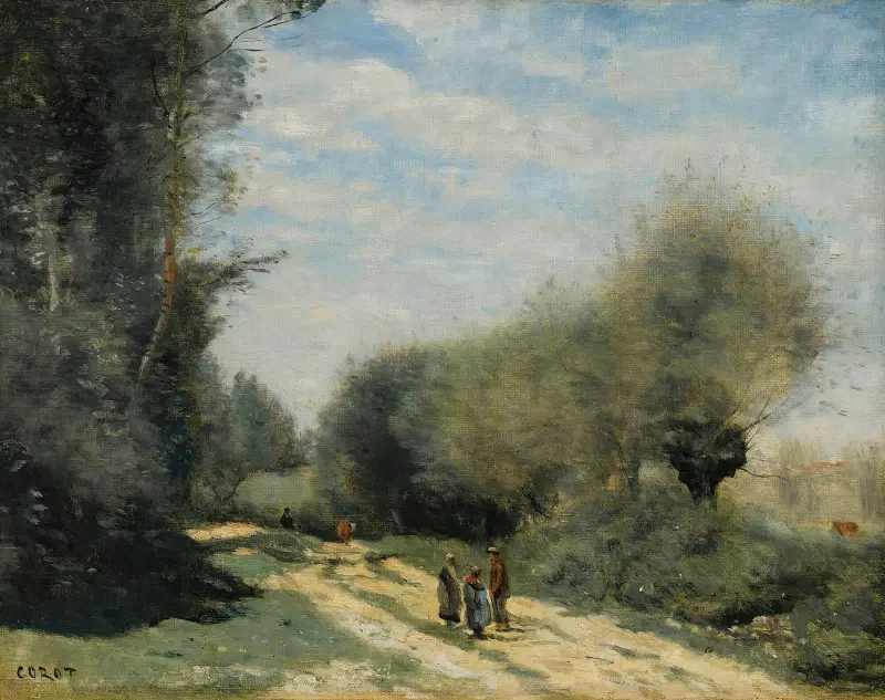 Crécy-en-Brie – droga na wsi, Jean-Baptiste-Camille Corot