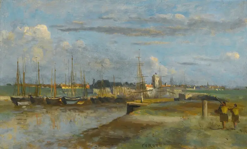 Dunkerque; zadní přístav, Jean-Baptiste-Camille Corot