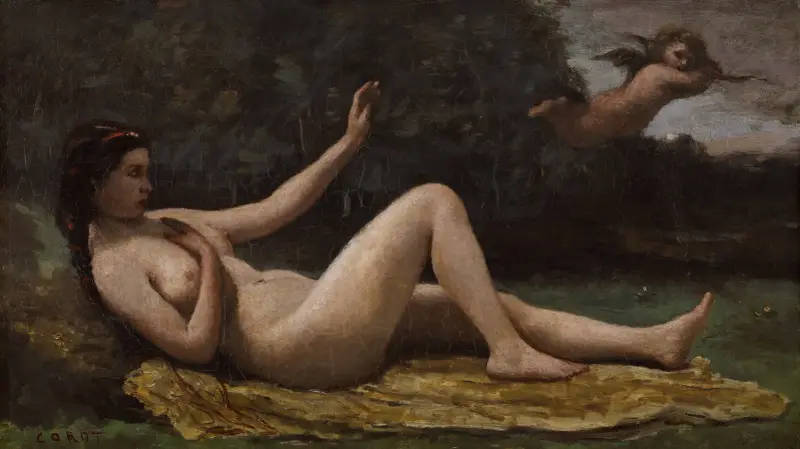 Evocation of Love av Jean-Baptiste-Camille Corot