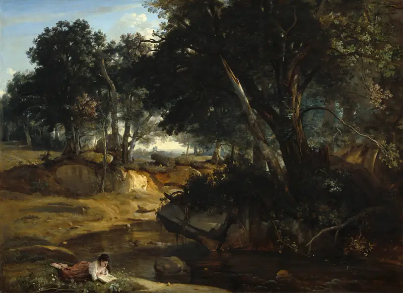 Fontainebleauskogen av Jean-Baptiste-Camille Corot
