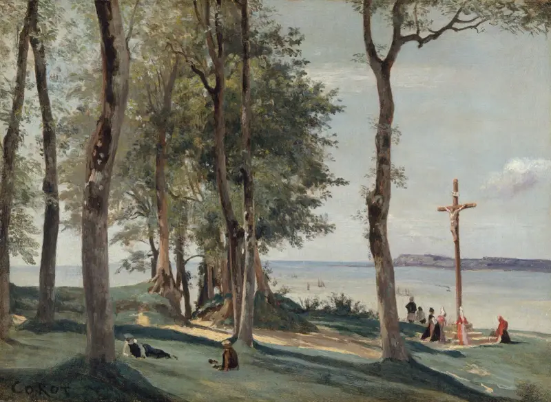 Honfleur; Kalvarienberg von Jean-Baptiste-Camille Corot