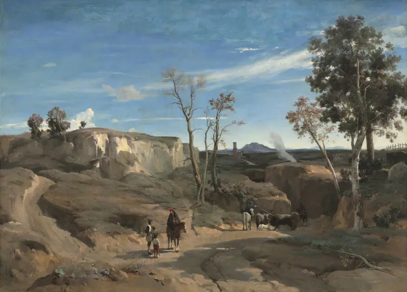 La Cervara, the Roman Campagna av Jean-Baptiste-Camille Corot