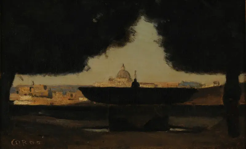 Villa Medicis fontän av Jean-Baptiste-Camille Corot