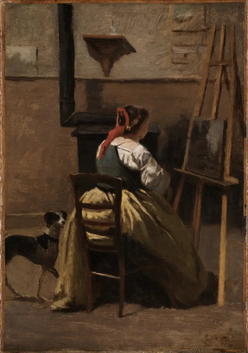 L’Atelier de Corot av Jean-Baptiste-Camille Corot