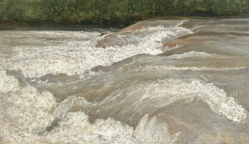 Velino; utloppet från Papingosjön av Jean-Baptiste-Camille Corot