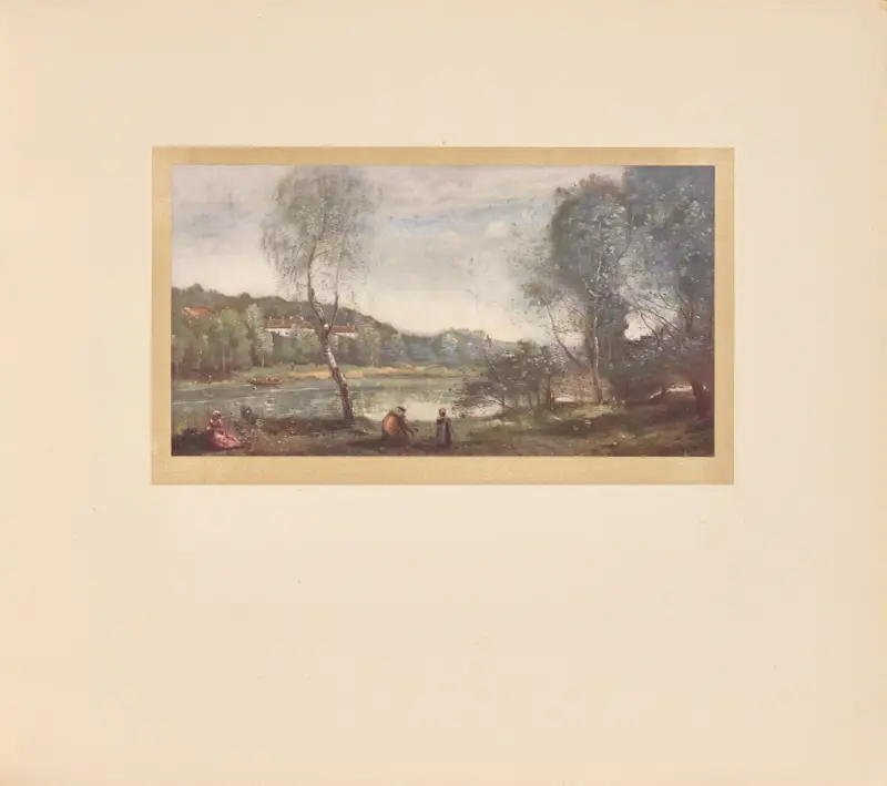 Stränderna vid Grand Étang i Ville-d'Avray av Jean-Baptiste-Camille Corot