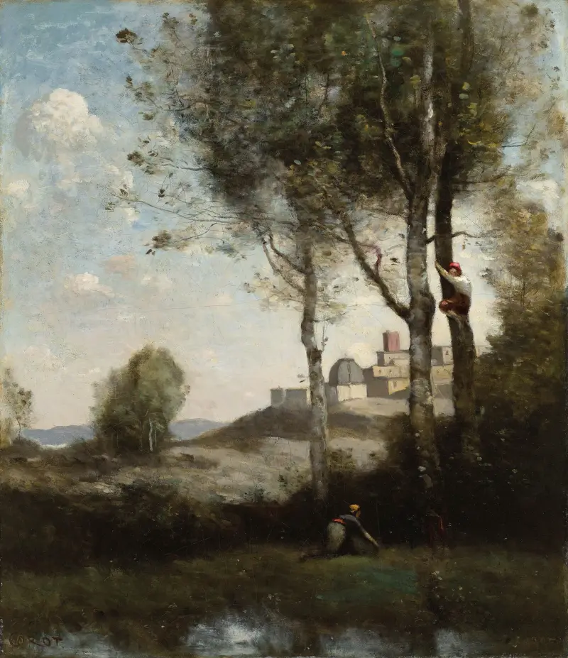 Toskanische Vogelfänger von Jean-Baptiste-Camille Corot