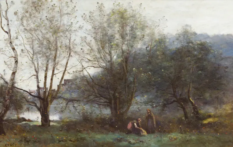 Les Étangs De Ville D’avray av Jean-Baptiste-Camille Corot