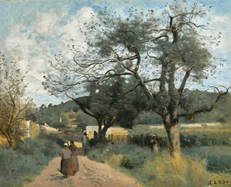 Marcoussis, droga przez pola, Jean-Baptiste-Camille Corot