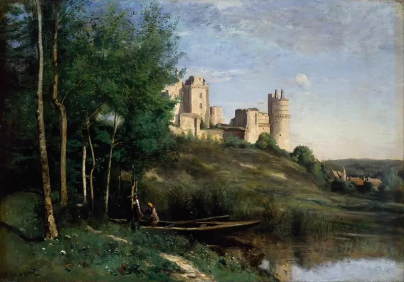 Ruinerna av slottet i Pierrefonds av Jean-Baptiste-Camille Corot