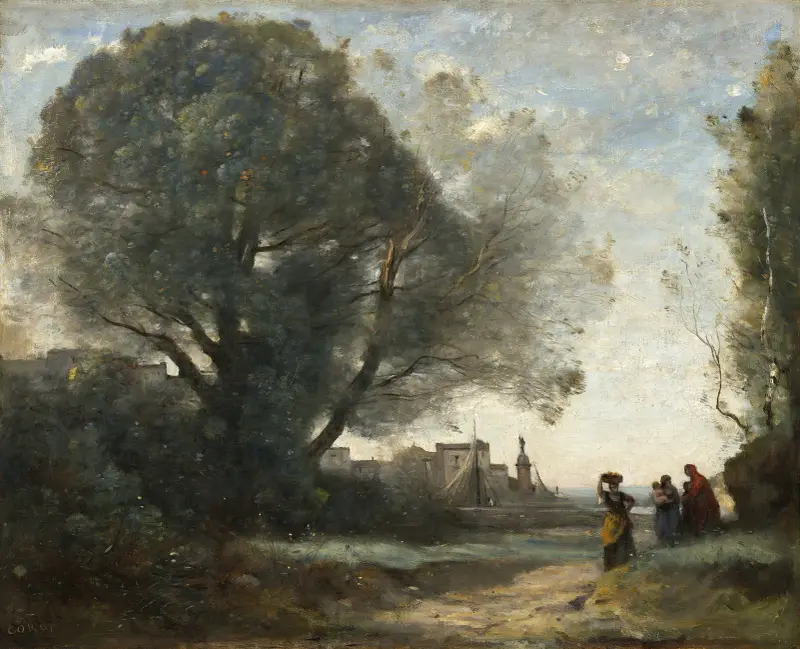 Souvenir från Terracina av Jean-Baptiste-Camille Corot