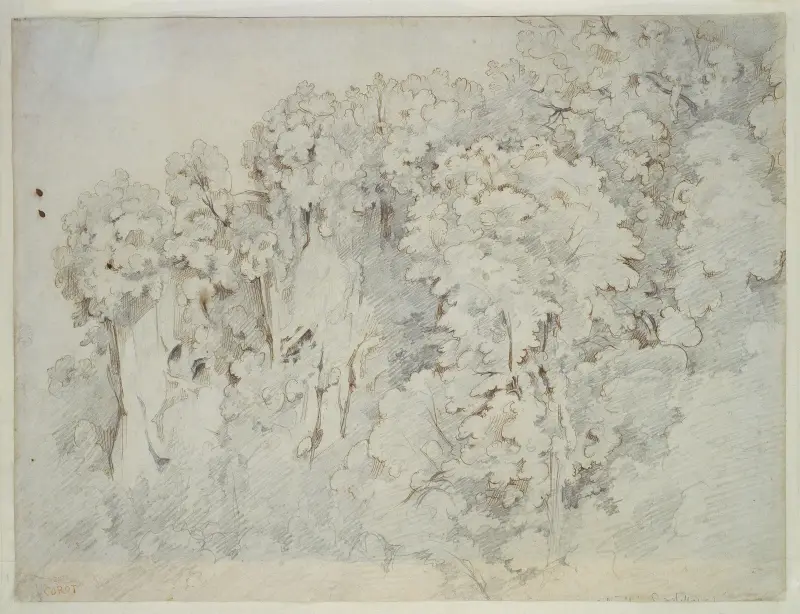 Studie av ett landskap nära Cività Castellana av Jean-Baptiste-Camille Corot