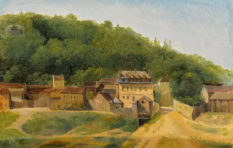 Husen i Cabassud, Ville-d'Avray av Jean-Baptiste-Camille Corot