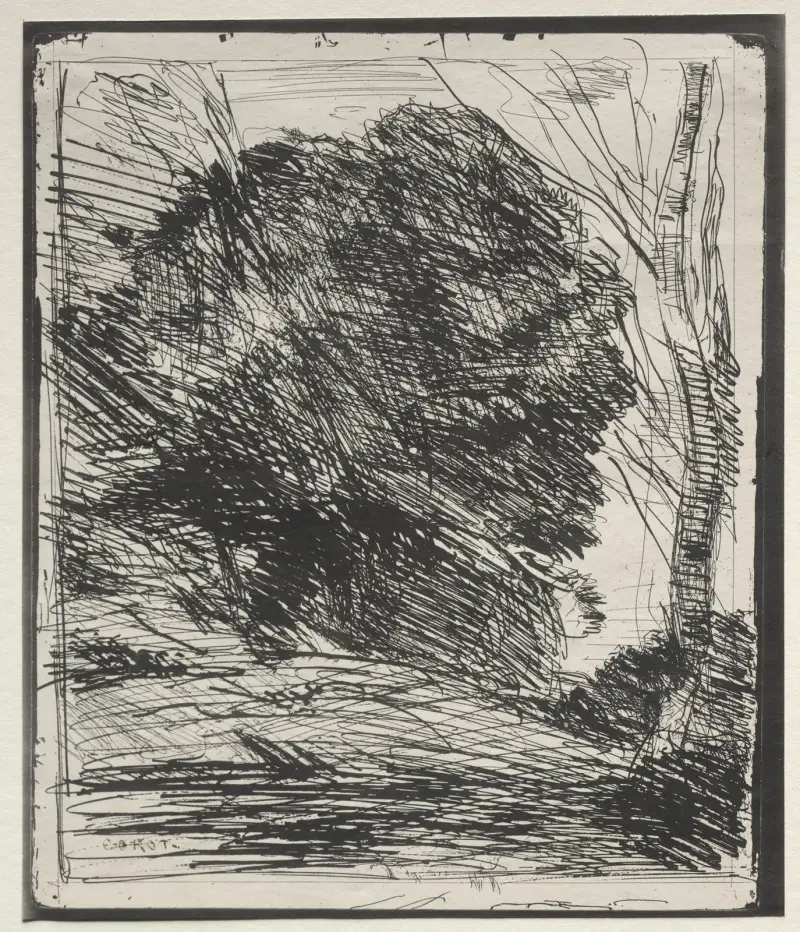 Bäume auf dem Berg von Jean-Baptiste-Camille Corot