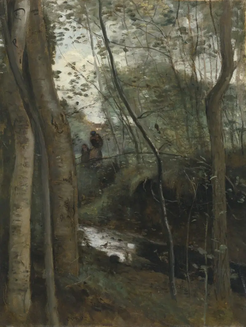 Ein Bach im Wald von Jean-Baptiste-Camille Corot