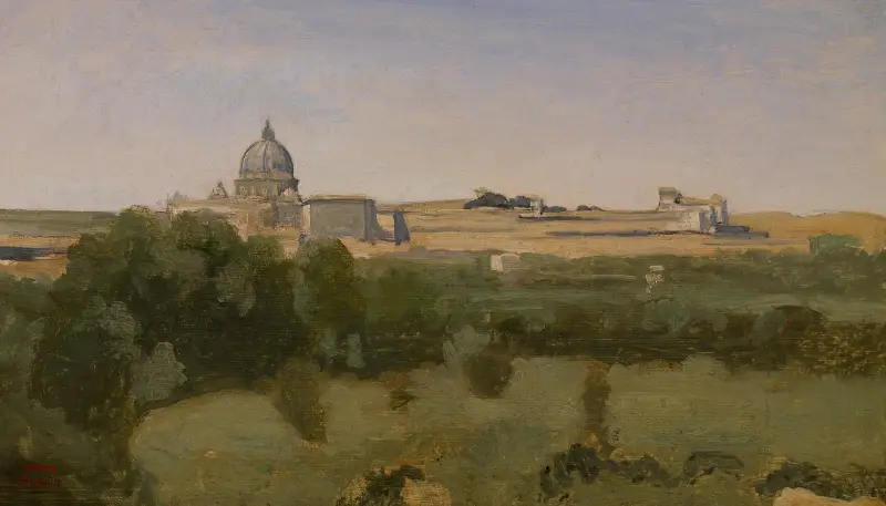 Utsikt över Rom från Monte Pincio av Jean-Baptiste-Camille Corot