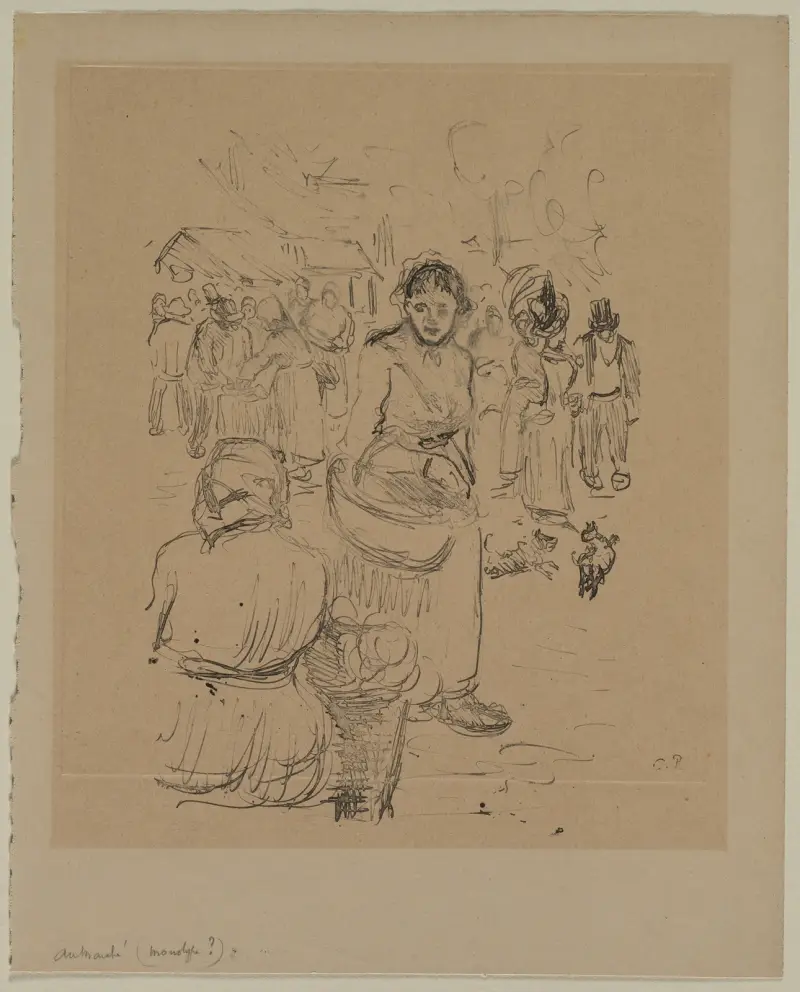 På torget av Camille Pissarro
