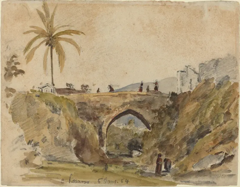 Brücke bei Caracas von Camille Pissarro