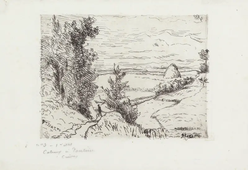 Kullar vid Pontoise av Camille Pissarro