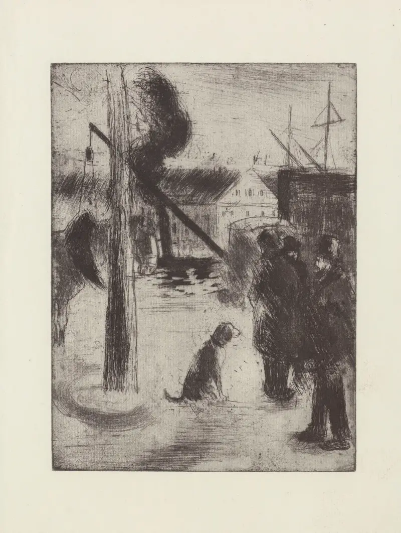 Cours Boieldieu, Rouen av Camille Pissarro