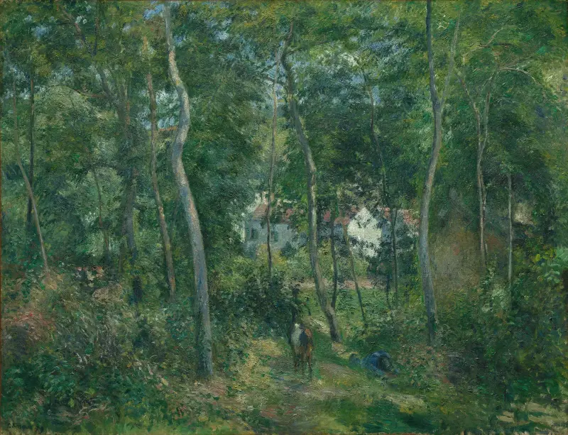 Edge of the Woods Near L’Hermitage, Pontoise av Camille Pissarro