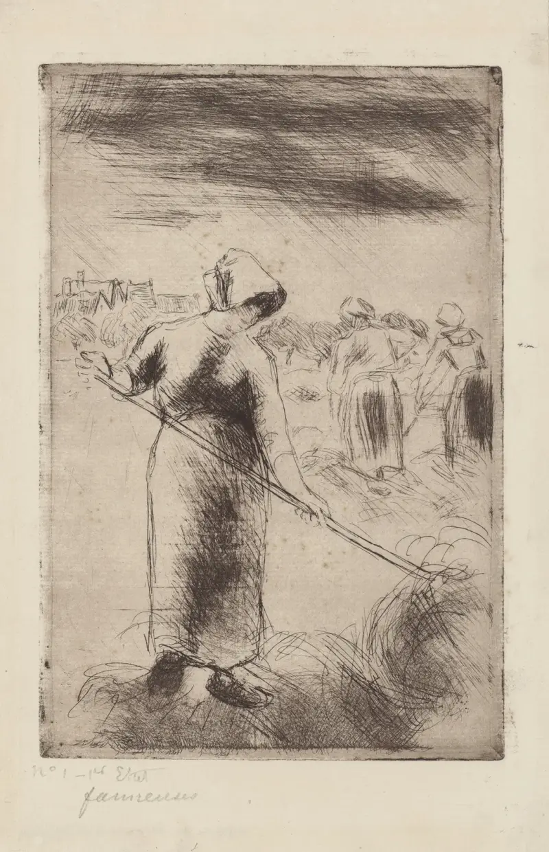 Räfsande kvinnor, 1890 – Nr. 2 von Camille Pissarro
