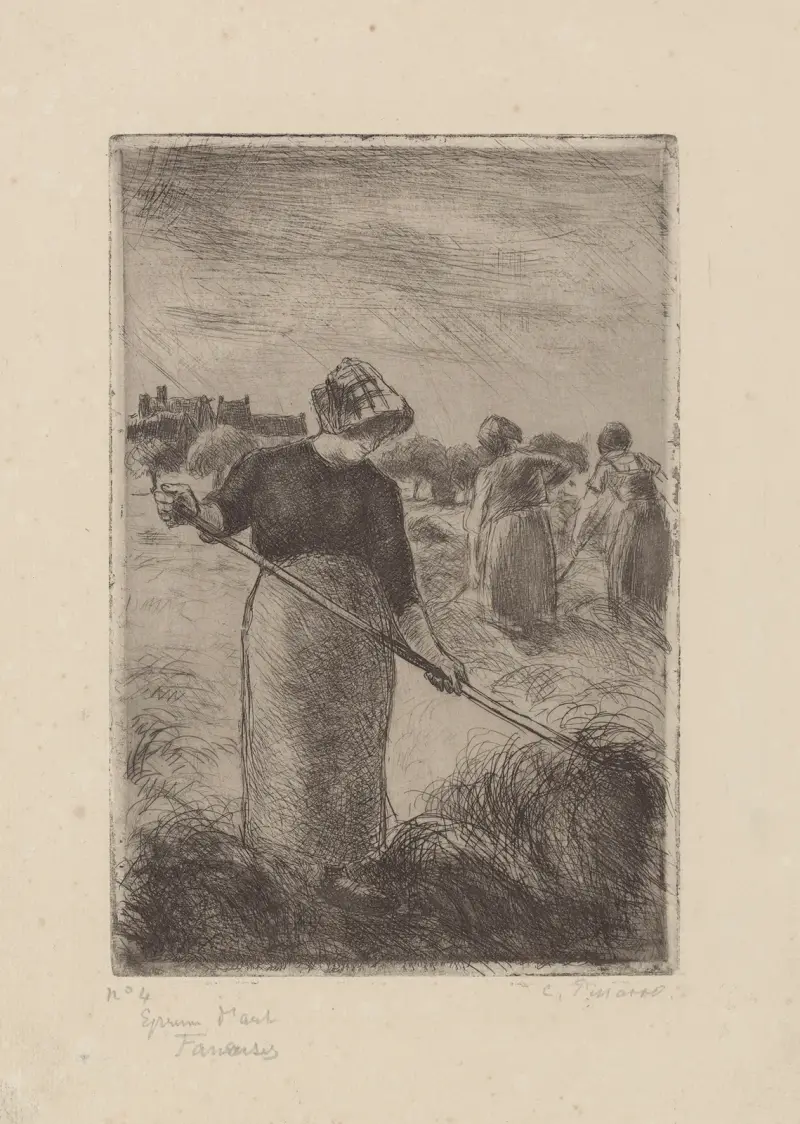 Faneuses, 1890 – nr 1 av Camille Pissarro