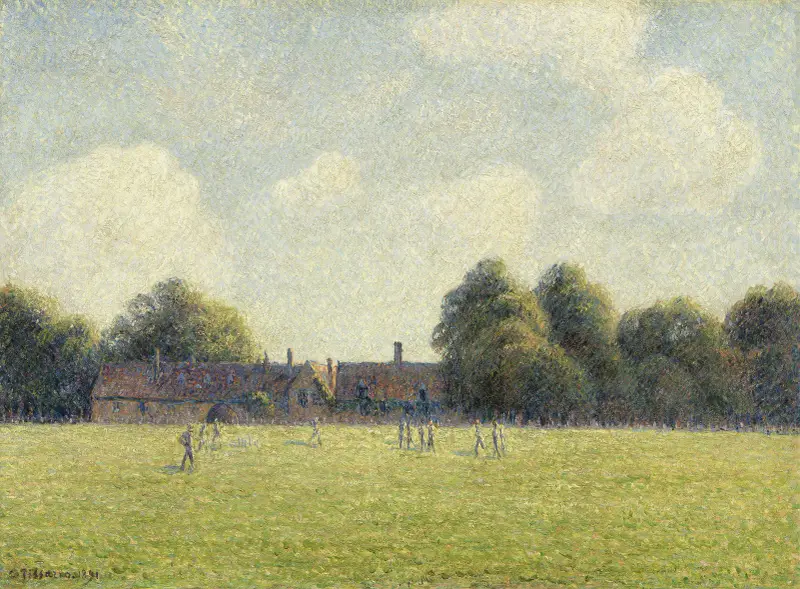 Hampton Court Green av Camille Pissarro