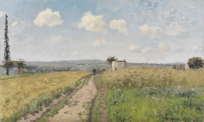 June morning near Pontoise av Camille Pissarro