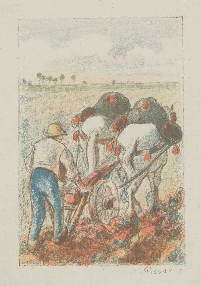 La charrue av Camille Pissarro