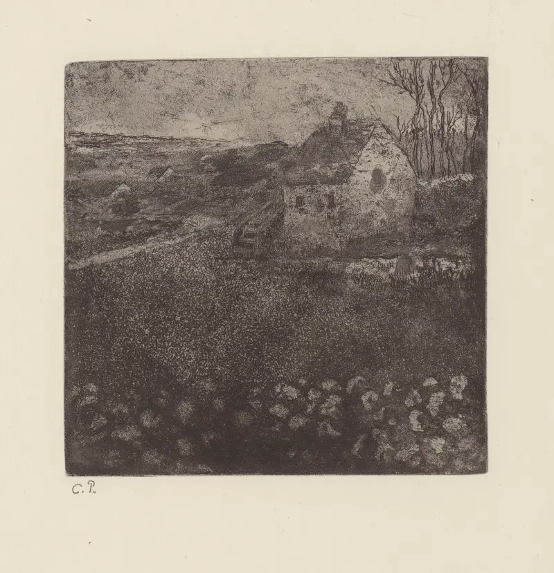 Die verfallene Hütte von Camille Pissarro