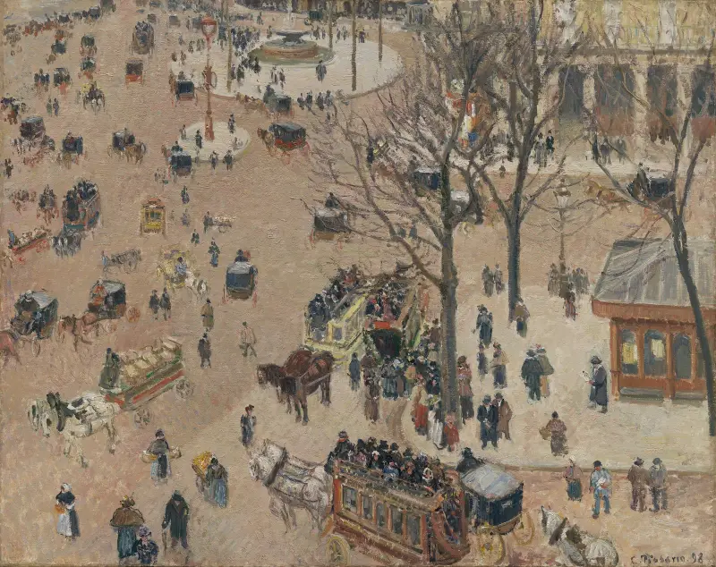 La Place du Théâtre Français von Camille Pissarro