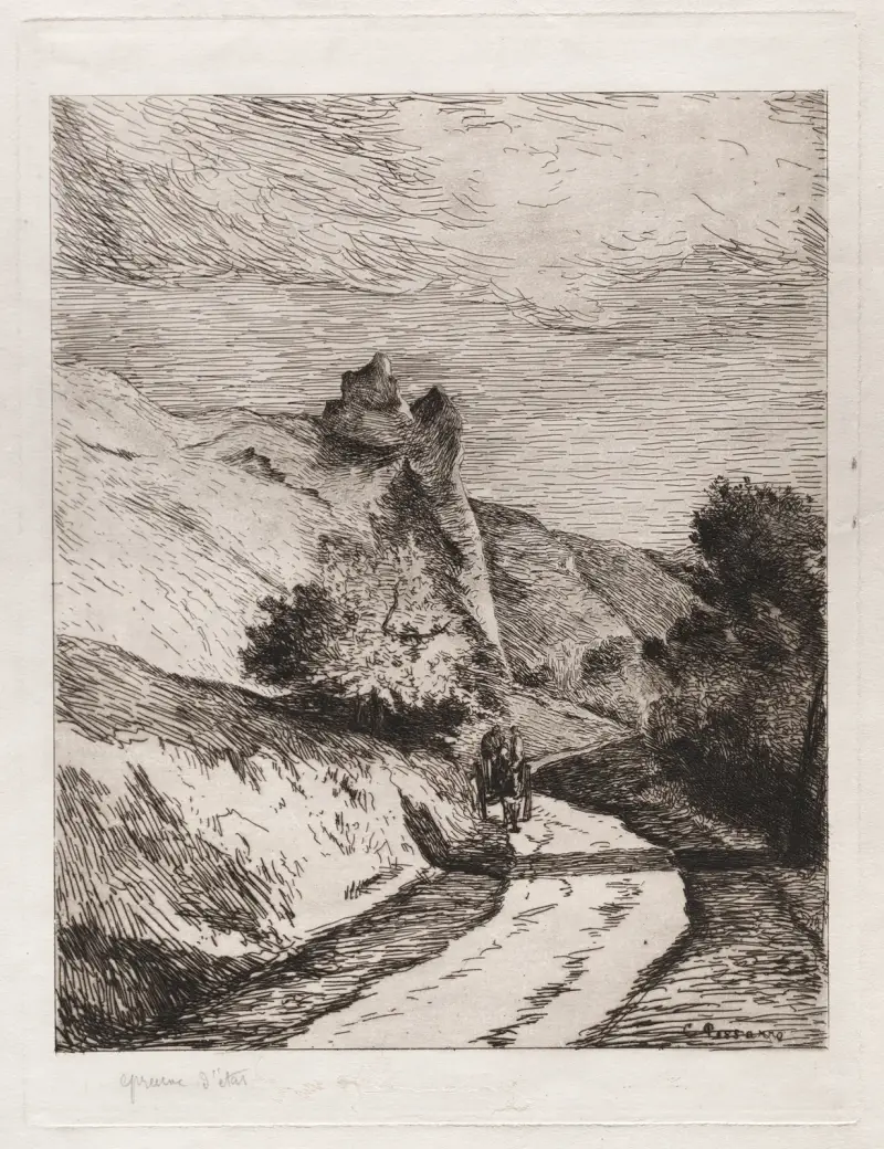 La Roche-Guyon, 1866 – nr 2 av Camille Pissarro