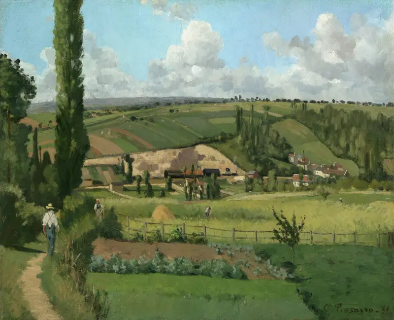 Landschaft bei Les Pâtis, Pontoise von Camille Pissarro