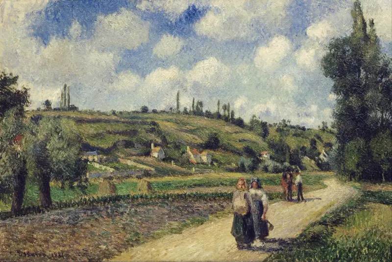 Landskap nära Pontoise, vägen till Auvers av Camille Pissarro