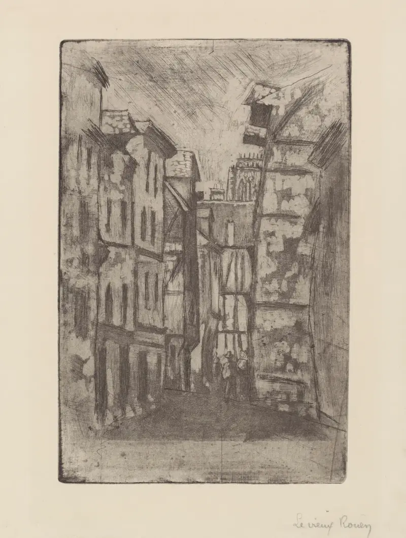 Le vieux Rouen av Camille Pissarro