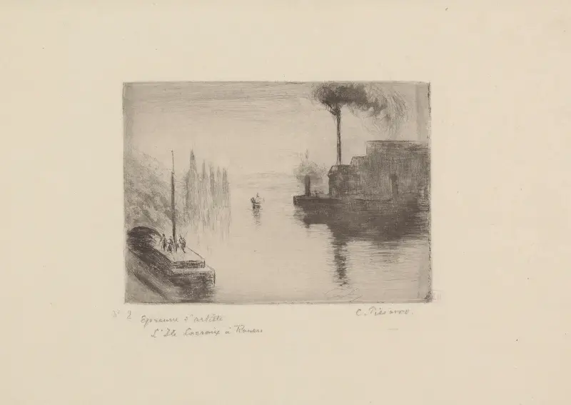 Ön Lacroix i Rouen av Camille Pissarro