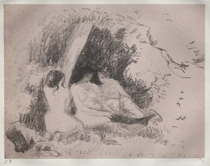 Nakna kvinnor, 1896 – nr 2 av Camille Pissarro