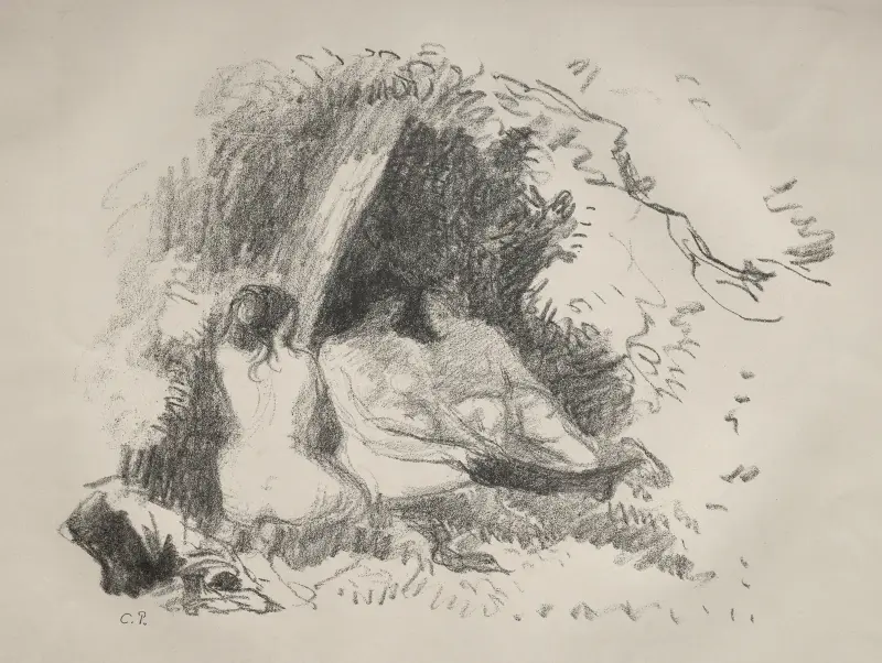 Nakna kvinnor, 1896 – nr 1 av Camille Pissarro