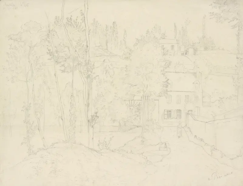Les Pâtis i Pontoise av Camille Pissarro