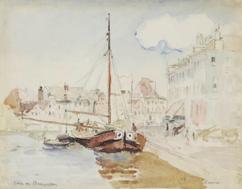 Der Hafen von Brüssel von Camille Pissarro