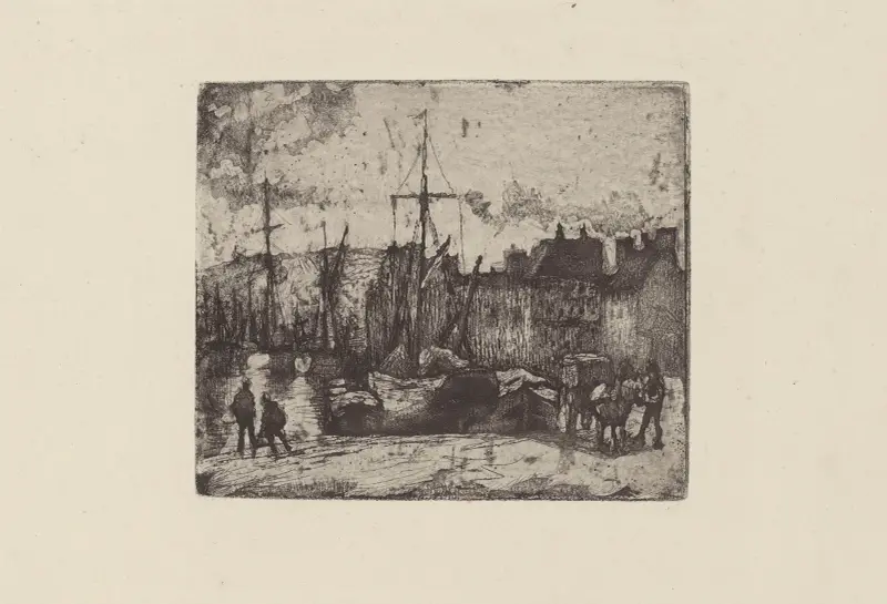 Port de Rouen av Camille Pissarro