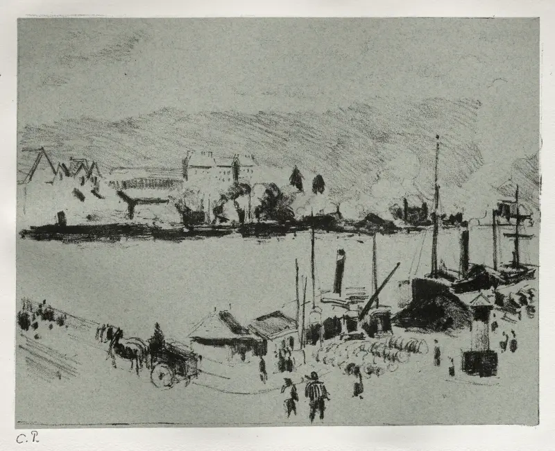 Quai Boieldieu in Rouen, 1896 von Camille Pissarro