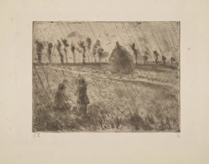 Regen, 1879 – Nr. 2 von Camille Pissarro