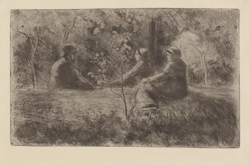 Niedzielny odpoczynek w lesie, Camille Pissarro