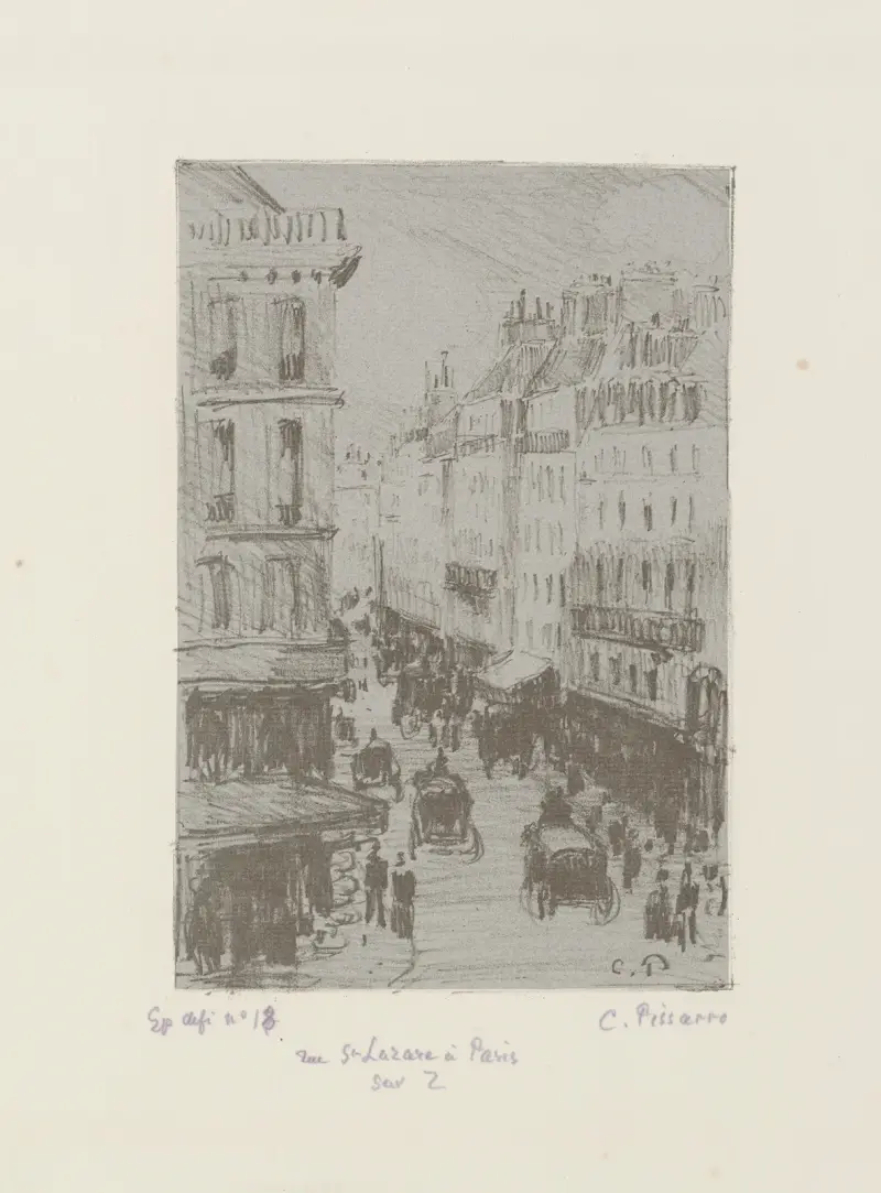 Rue Saint-Lazare, Paris, 1897 – nr 1 av Camille Pissarro