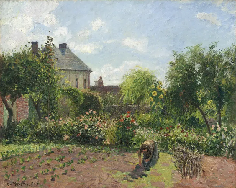 Konstnärens trädgård i Eragny av Camille Pissarro