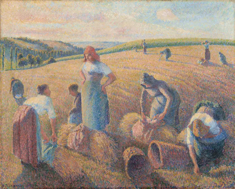 The Gleaners av Camille Pissarro