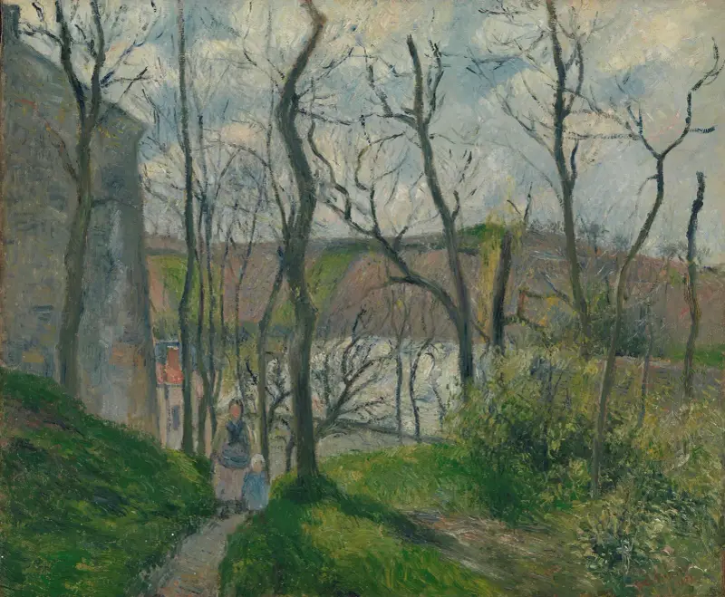 Det 'kungliga palatset' vid Hermitage, Pontoise av Camille Pissarro