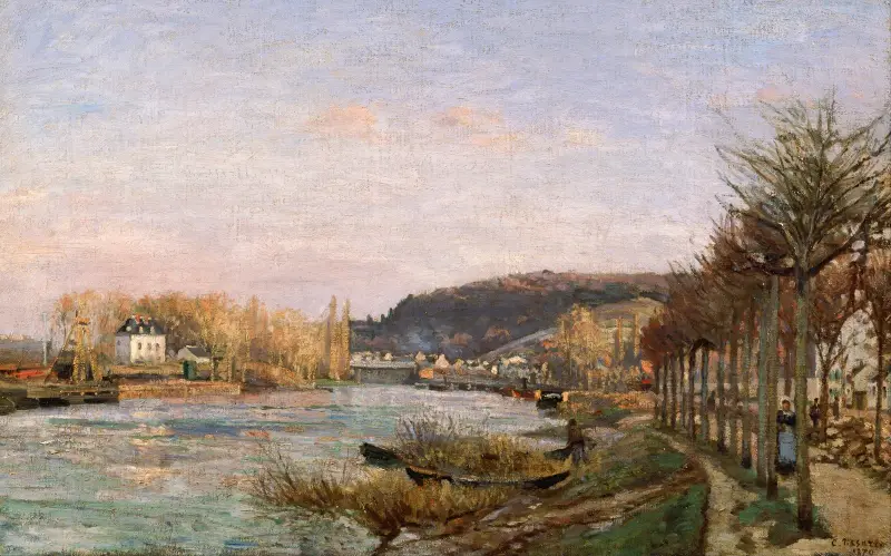 Seinen vid Bougival av Camille Pissarro